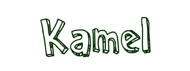 Coloriage Kamel - Garçon Prénoms K