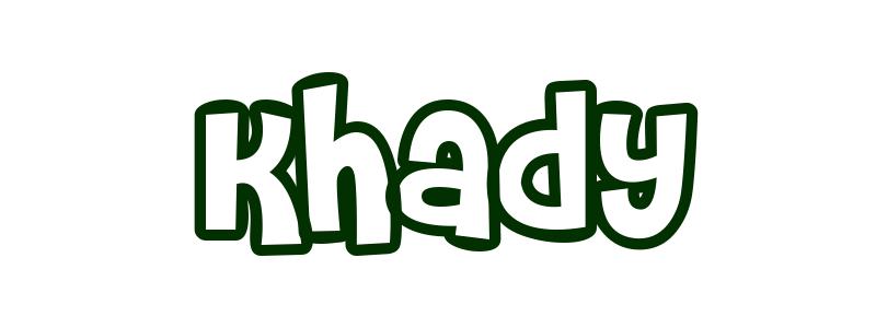 Coloriage Khady - Fille Prénoms K