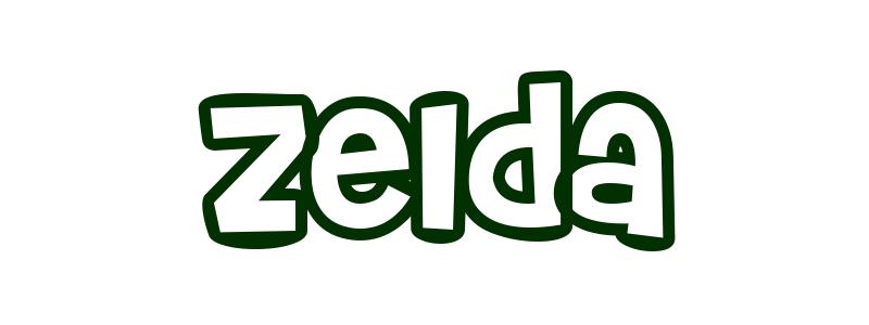 Coloriage Zelda - Fille Prénoms Z
