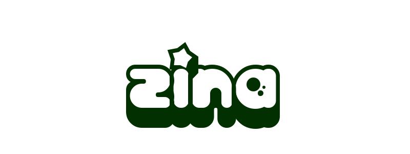 Coloriage Zina - Fille Prénoms Z