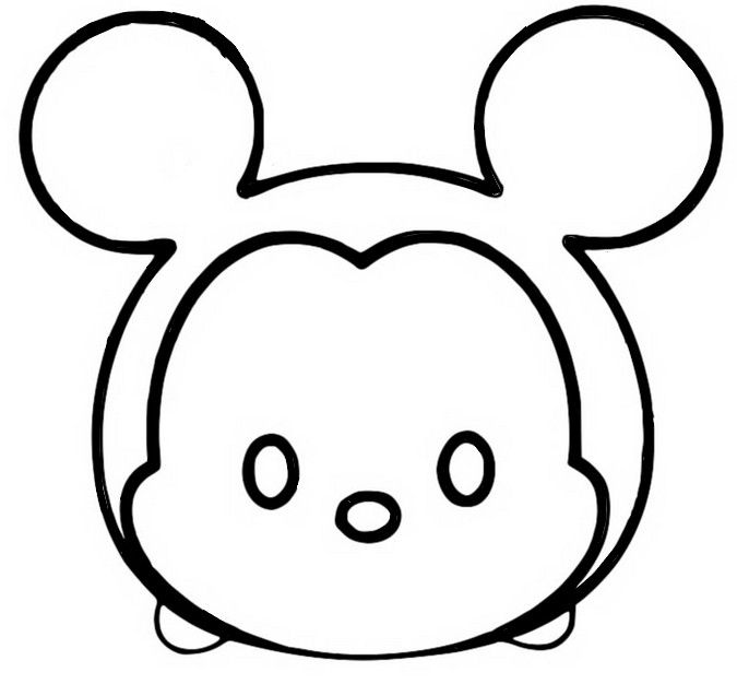 Coloriage Mickey  (Mickey et ses amis) - Disney Tsum Tsum