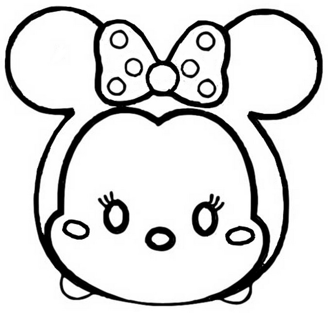 Coloriage Minnie (Mickey et ses amis) - Disney Tsum Tsum