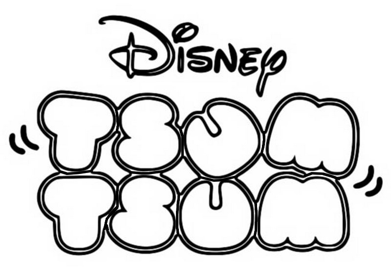 Coloriage Logo - Disney Tsum Tsum
