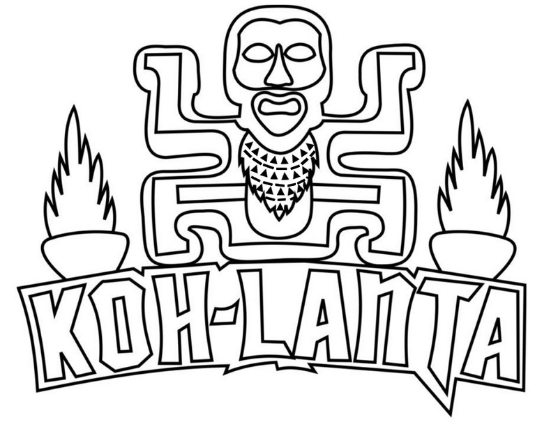 Coloriage Logo Saisons 5 à 15 - Koh-Lanta