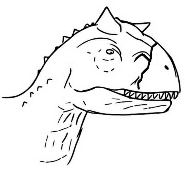 Coloriage Toro, Carnotaurus - Jurassic World - La colo du Crétacé