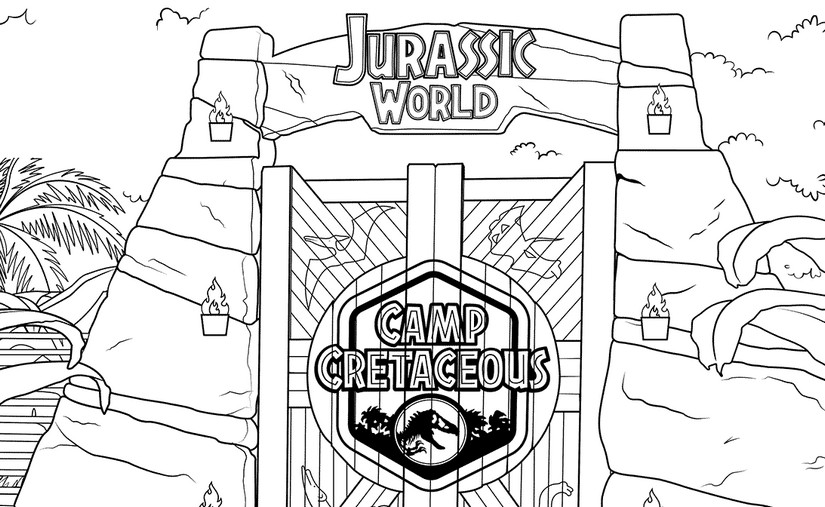 Coloriage Jurassic World - Camp Creataceous - Jurassic World - La colo du Crétacé
