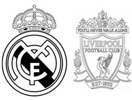 Coloriage Quarts de finale: Real Madrid - Liverpool