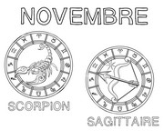 Coloriage Scorpion et sagittaire