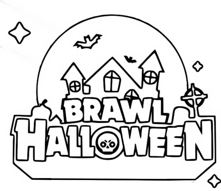 Coloriage Brawl Halloween - Brawl-O-Ween
