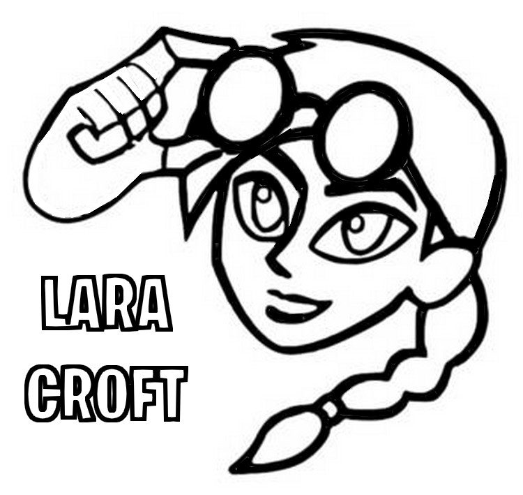 Coloriage Icone Lara Croft - Fortnite Chapitre 2 Saison 6