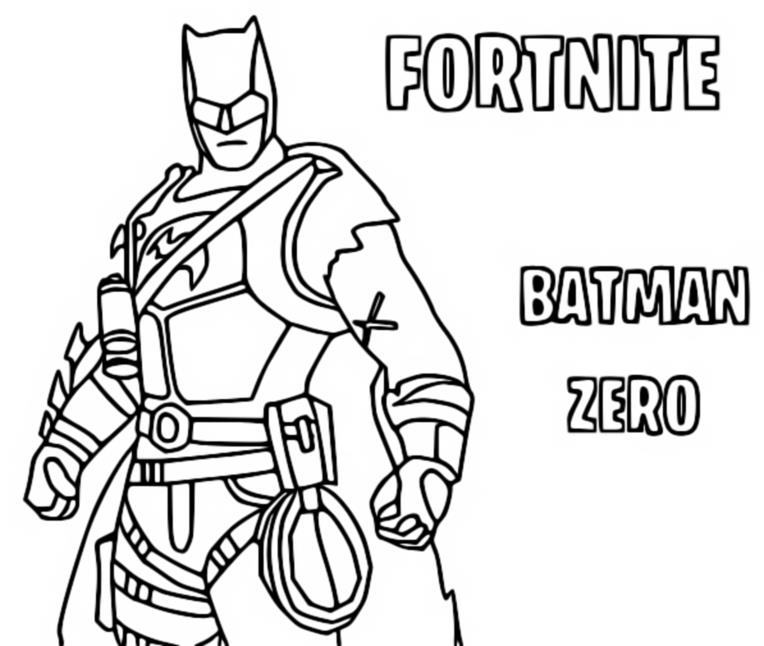 Coloriage Batman Zero Skin - Fortnite Chapitre 2 Saison 6