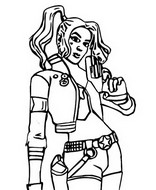 Coloriage Rebirth Harley Quinn Outfit