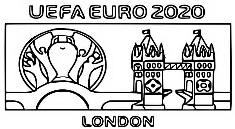 Coloriage Logo Londres - Euro 2020 2021