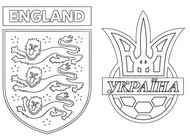 Coloriage Quart de finale: Ukraine - Angleterre