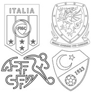 Coloriage Groupe A: Italie , Suisse, Turquie, Pays de Galles