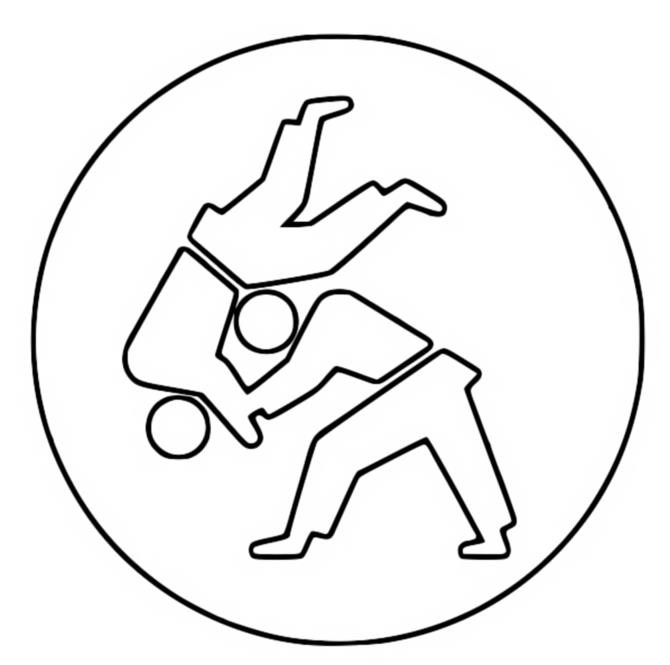 Coloriage Judo - Pictogramme de sport