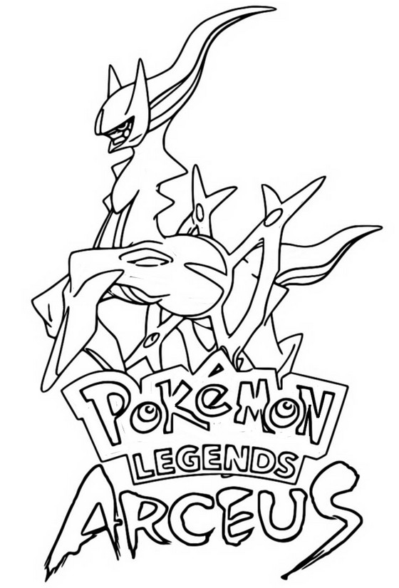 Coloriage Logo - Légendes Pokémon Arceus
