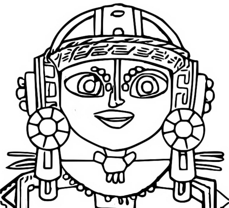 Coloriage Maya - Maya princesse guerrière