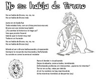 Coloriage No se habla de Bruno - Paroles de la chanson en espagnol