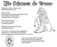 Coloriage Não falamos do Bruno - Paroles de la chanson en portugais