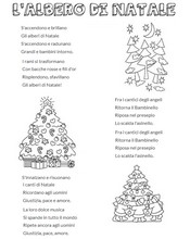 Coloriage Paroles en italien: L'albero di Natale