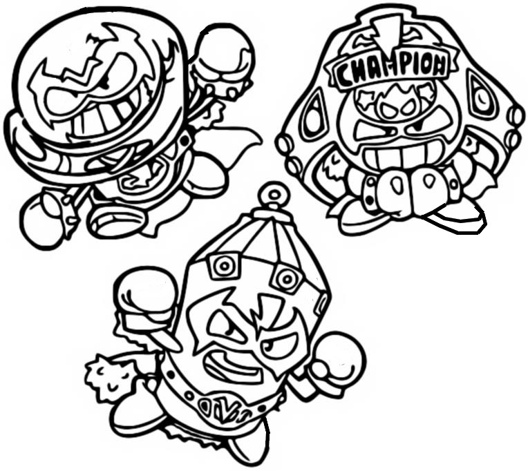 Coloriage Boxing Brawlers - Superthings - Guardians of Kazoom