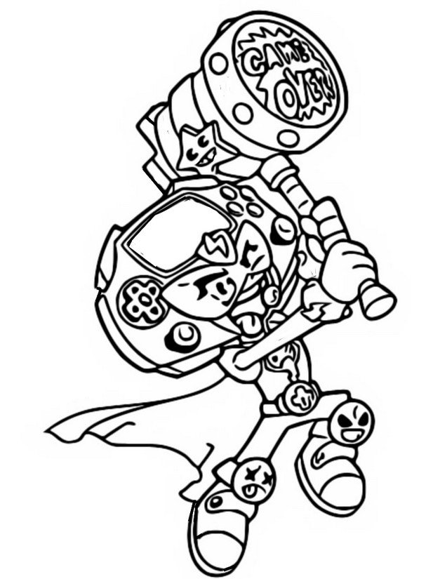 Coloriage Gameglitch - Superthings - Guardians of Kazoom