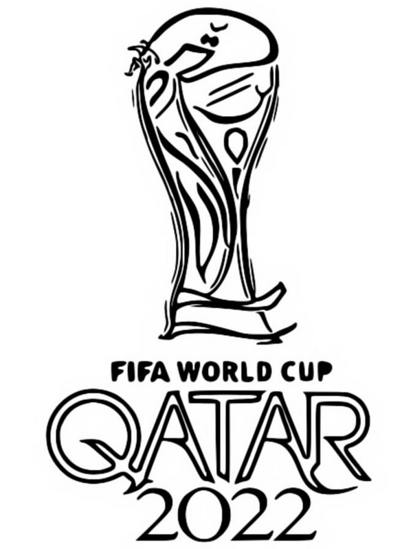 Coloriage Logo - Coupe du monde de football 2022