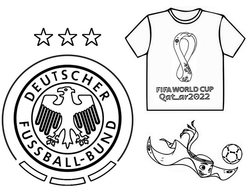 Coloriage Allemagne - Coupe du monde de football 2022