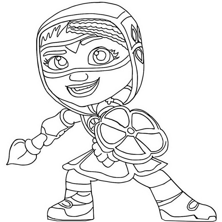 Coloriage Treena - Action Pack - Equipe Action