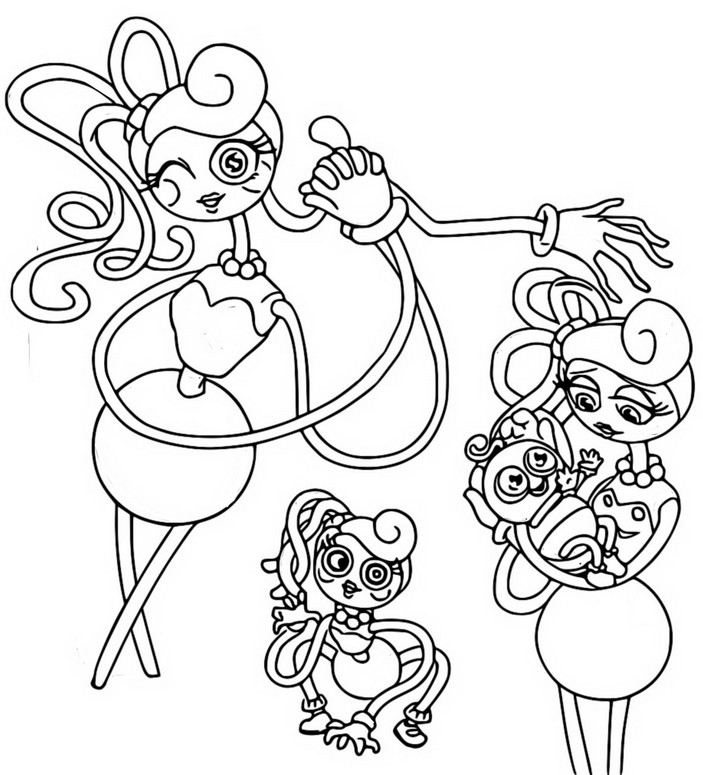 Coloriage Mommy Long Legs - Poppy Playtime