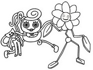 Coloriage Mommy Long Legs & Daisy