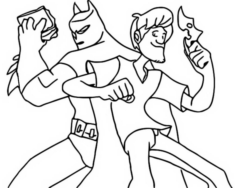 Coloriage Batman & Sammy - MultiVersus