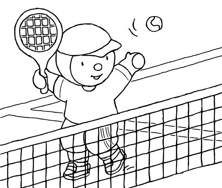 Coloriage Du tennis - Sport - Enfants