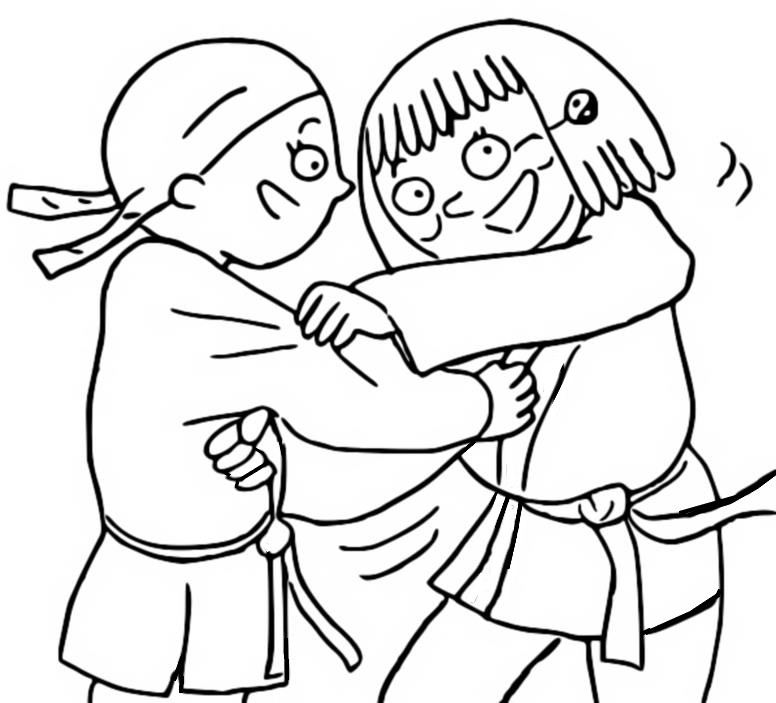 Coloriage Du judo - Sport - Enfants