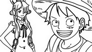 Coloriage Luffy & Uta