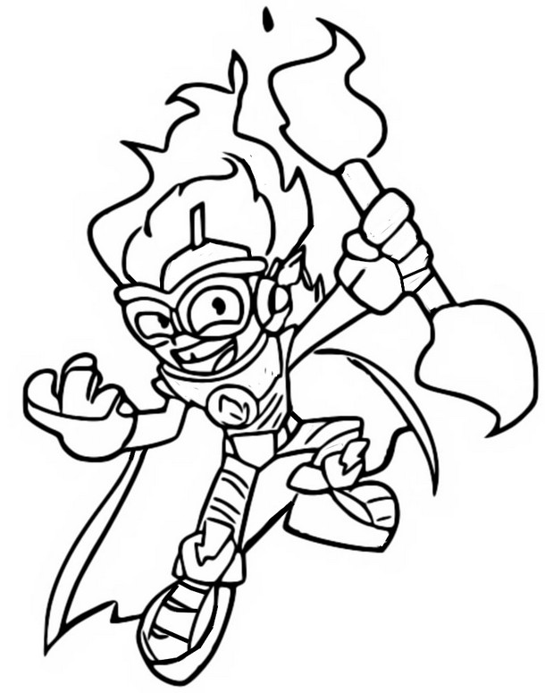 Coloriage Funfire - Superthings - Rescue Force