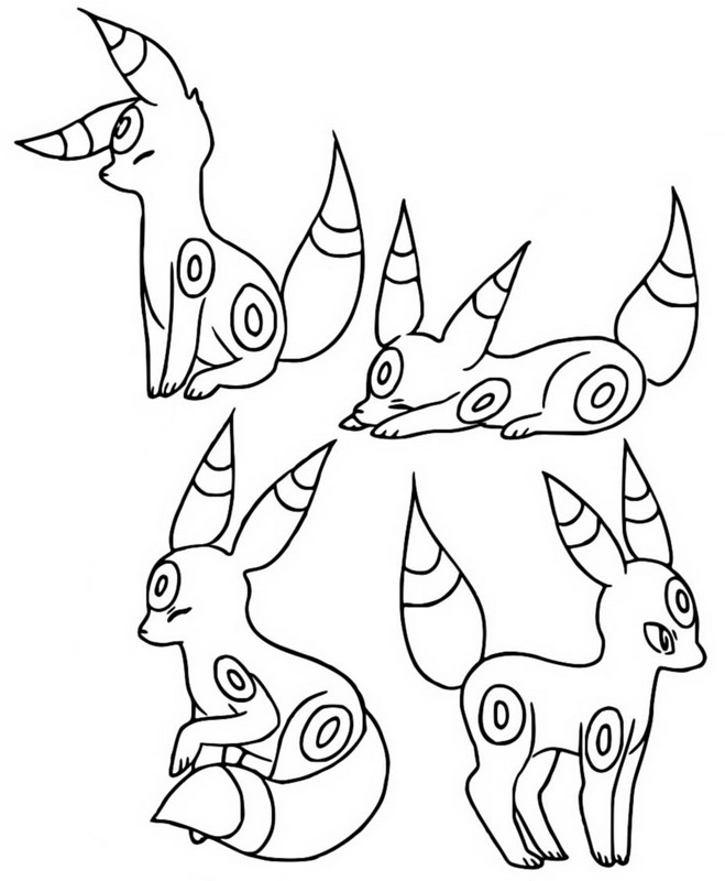 Coloring page Umbreon