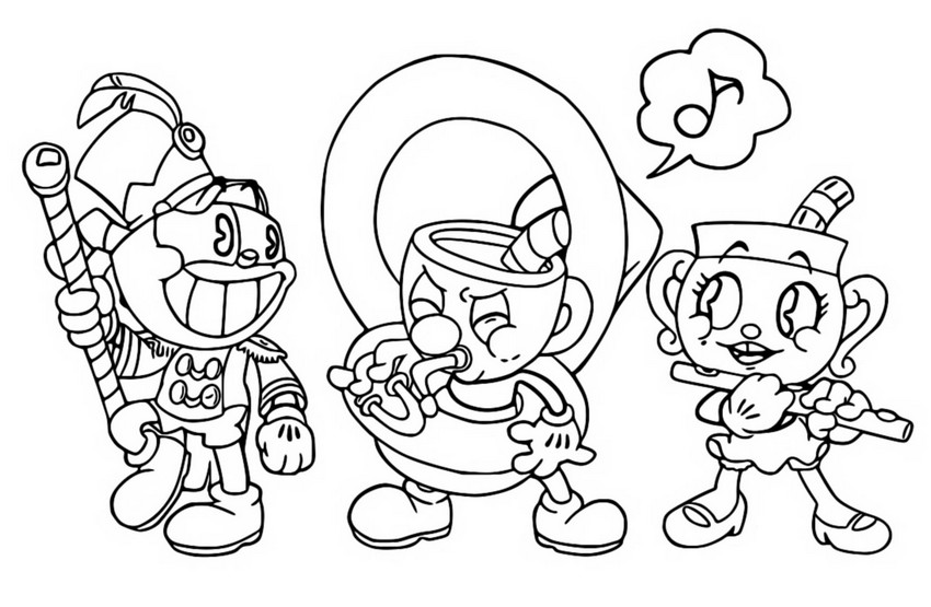 Coloriage Ms. Chalice - Cuphead