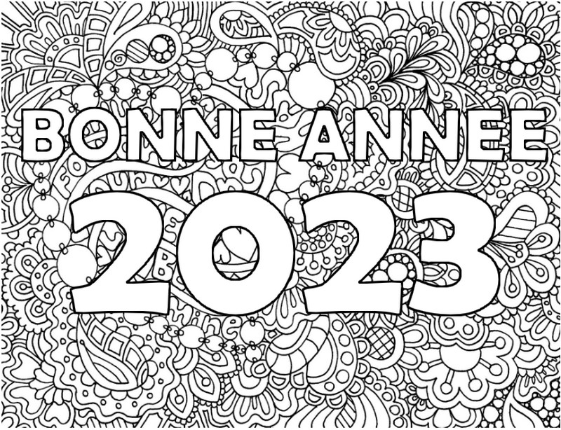 Coloriage Bonne Année 2023!