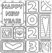 Coloriage Happy New Year 2023!