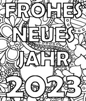 Coloriage Frohes neues Jahr 2023