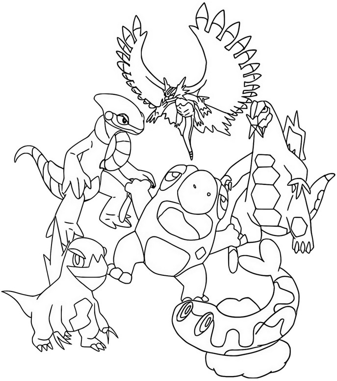 Coloriage Type Dragon - Pokémon écarlate et violet populaires 2023