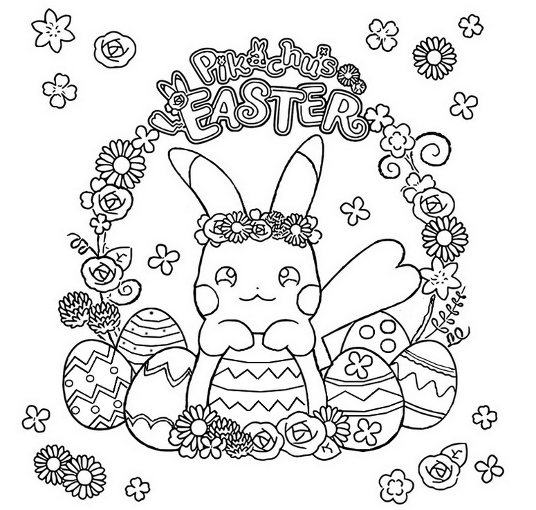 Coloring page Pikachu