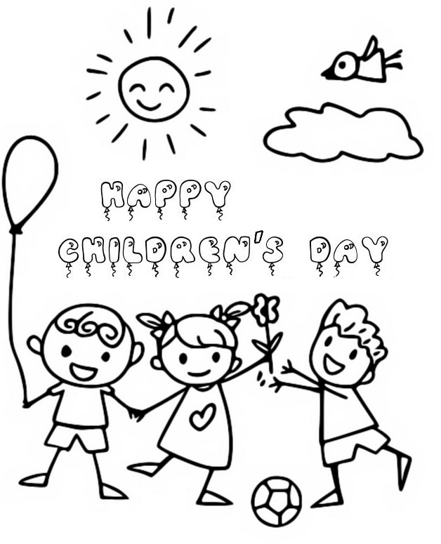 Coloriage Happy Children's Day