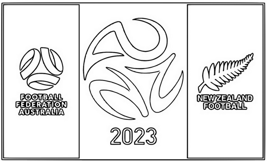 Coloriage Australia New Zealand - Coupe du monde de football féminin 2023