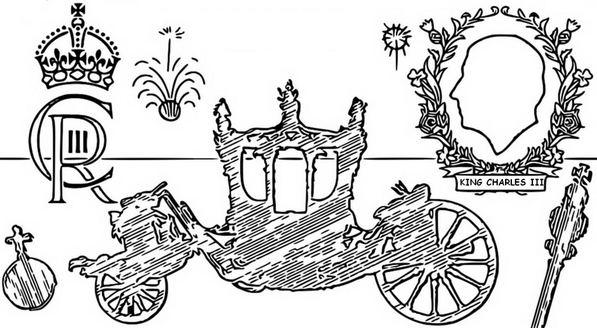 Coloriage Le carrosse royal - Roi Charles III