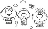Coloriage Sporty & Oggy & Mallow
