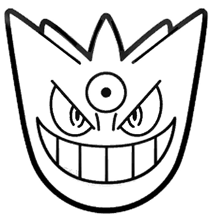Coloriage Méga effets - Pokémon Ectoplasma