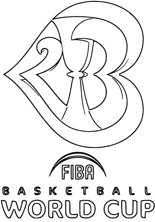 Coloriage Logo - Coupe du monde de Basket 2023
